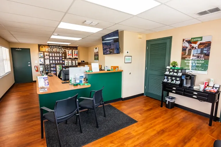 front desk of storage facility office