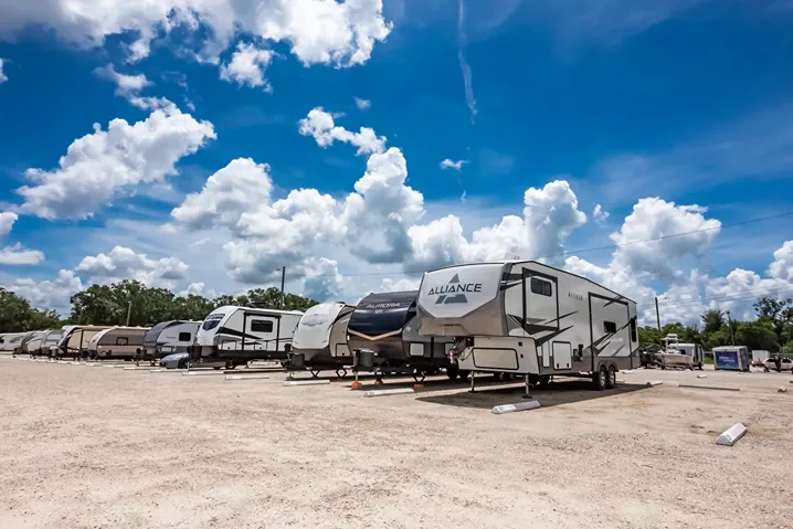 uncovered RV parking