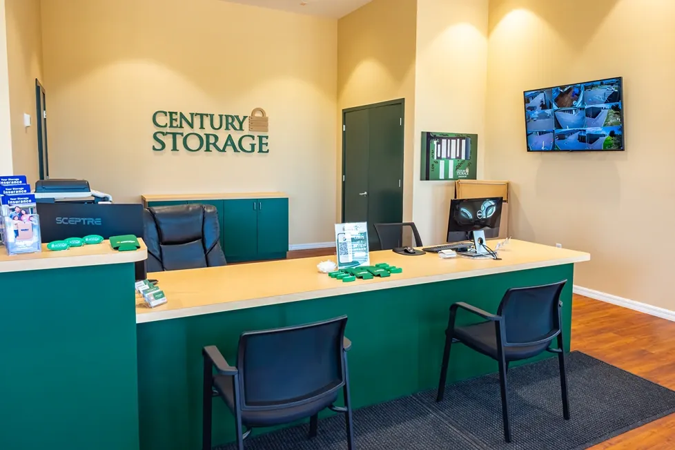 front desk of storage facility office