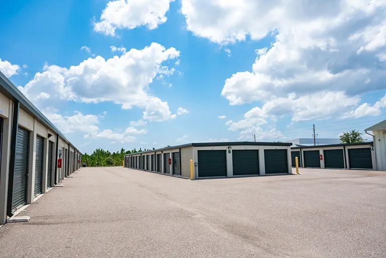 exterior drive up units one building