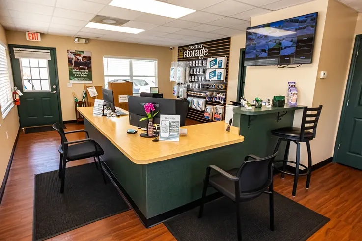 front desk of storage facility office