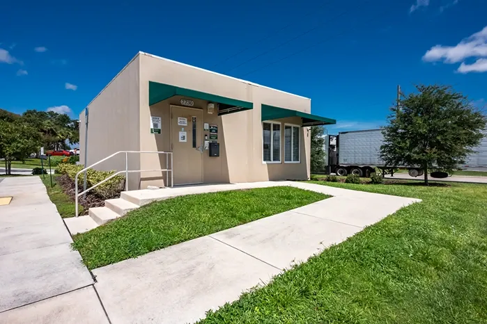 Exterior office building of storage facility