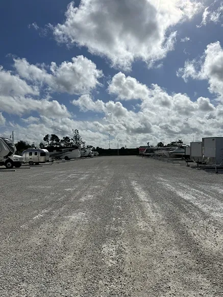 Spacious storage options for vehicles and RVs, including drive-up units Punta Gorda.