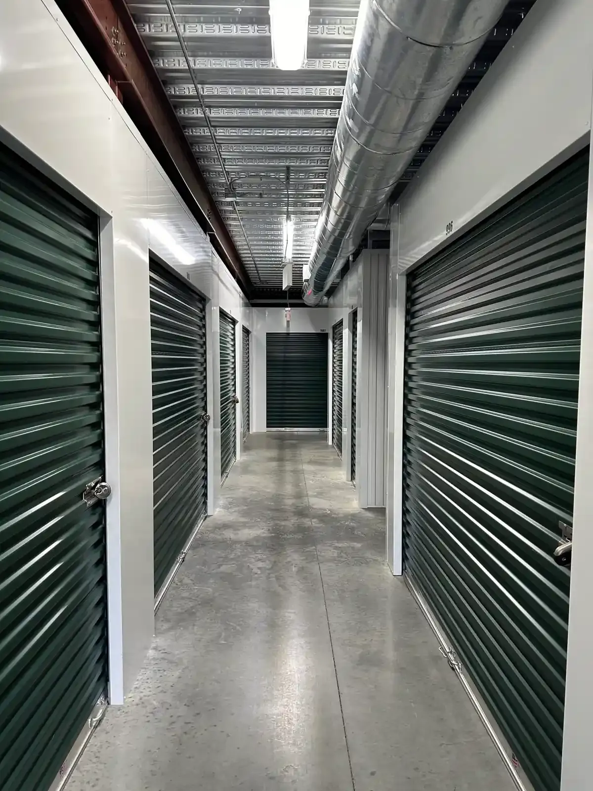 row of storage units interior 